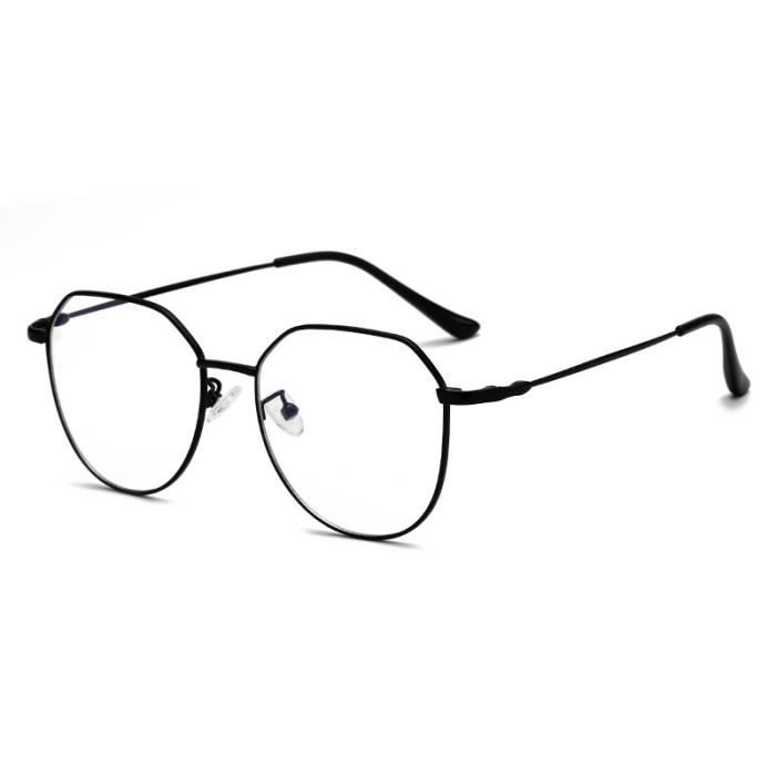 Monture de Lunette de Vue Métal Femme Homme NOIR