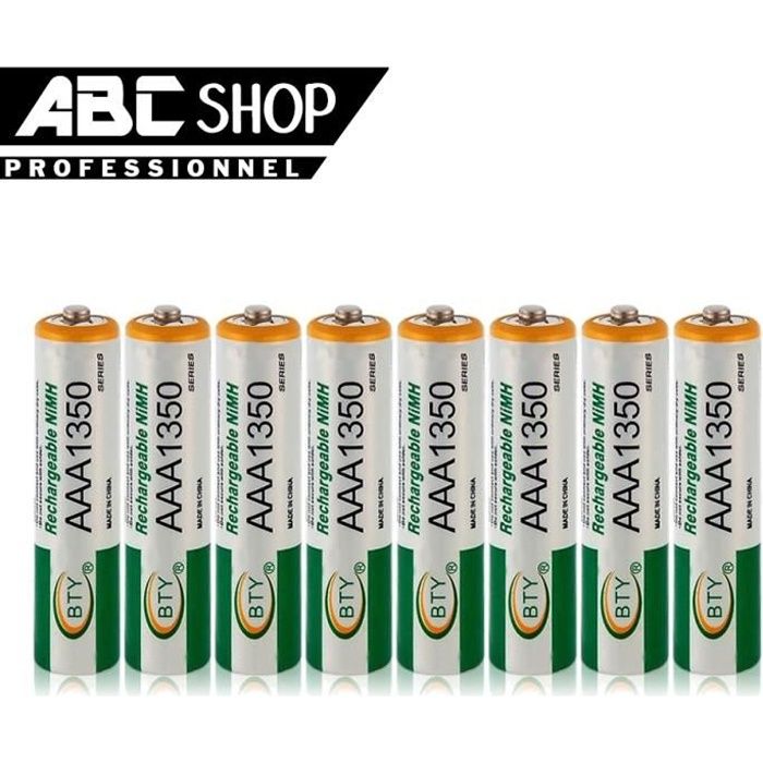 Batteries AAA LR3 Rechargeables 1.2v NiMH 800 mAh Pré-Chargées Haute capacité Lot de 12 Piles Piles Rechargeables AAA 100% PEAKPOWER
