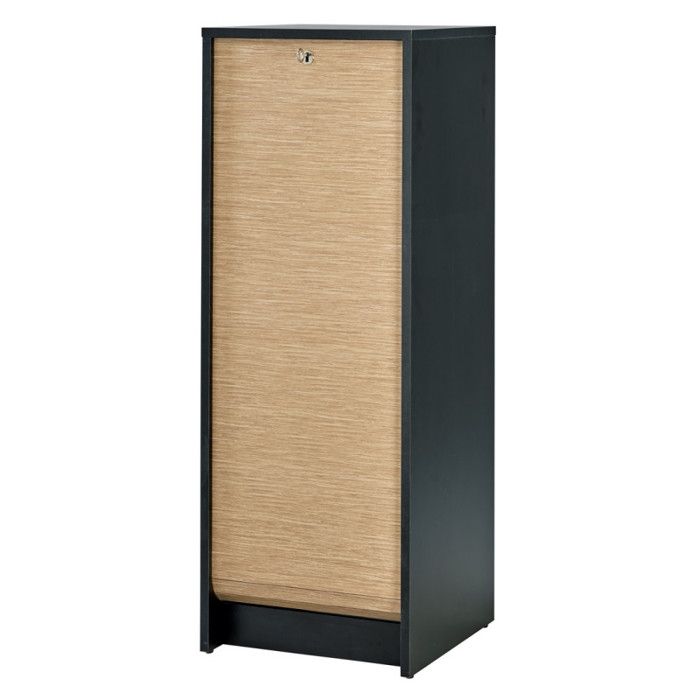 Classeur A Rideau Noir Bicolore Coloris Chene Naturel Simmob