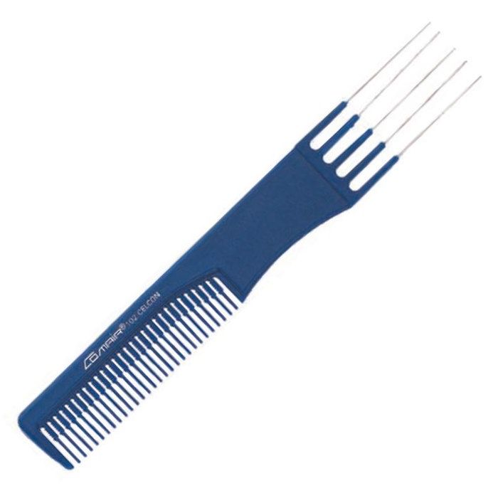 Peigne fourchette en métal Fourchette Bleu Accessoires coiffure Comair