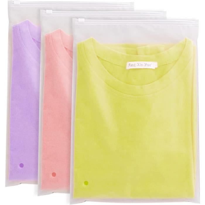 Sac de rangement en plastique imperm?�able, 30 * 40cm 15 pi?�ces sac ?� fermeture ?�clair mat 