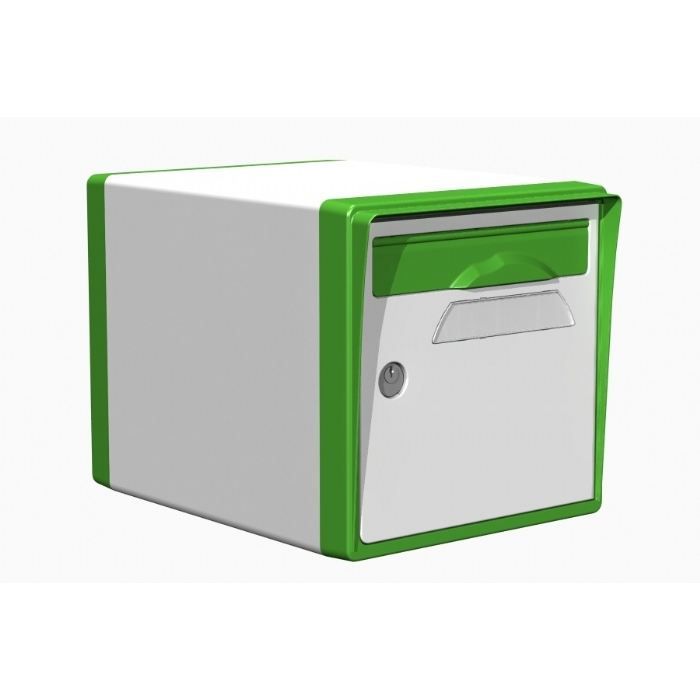 boite aux lettres verte 1 porte