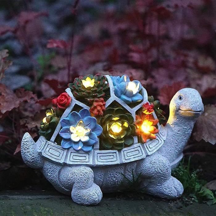 Statue De Jardin Tortue Pêcheuse En Résine | Décoration Extérieure Pour Étang, Jardin, Balcon | Cadeau Original Nature