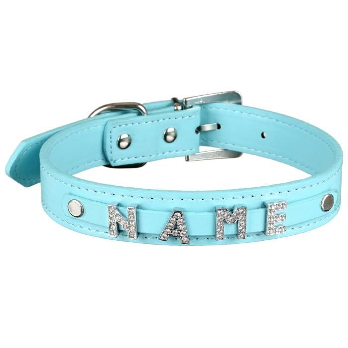 Comparer les prix de Collier pour chien - SCARLET BIJOUX - My-Name - Personnalisable - Turquoise - 46 cm