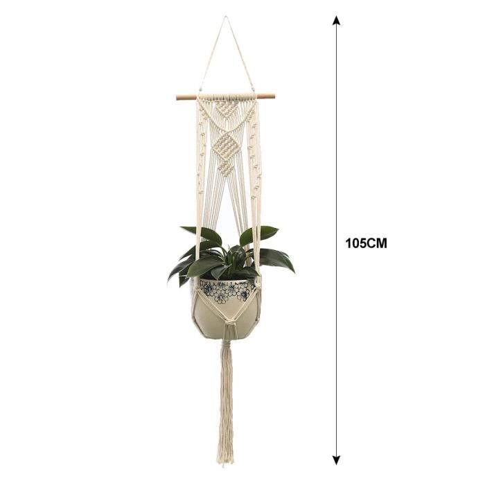 Pot Support Suspendu Panier Tressé Macramé Corde pour Fleur Plante plein Indoor Pot Support Suspendu Panier Tressé Macramé Corde pour Fleur Plante plein Indoor
