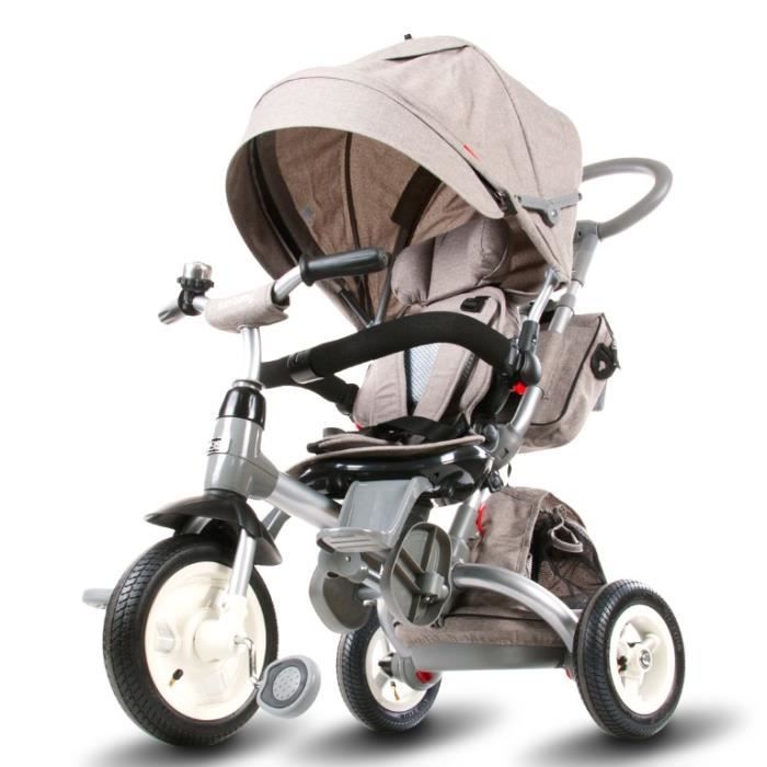 Andy Tricycyle Evolutif Fonctionnel Velo Bebe Enfant Des 12 Mois Guidon Parental Harnais Arceau Canopy Sa Cdiscount Sport