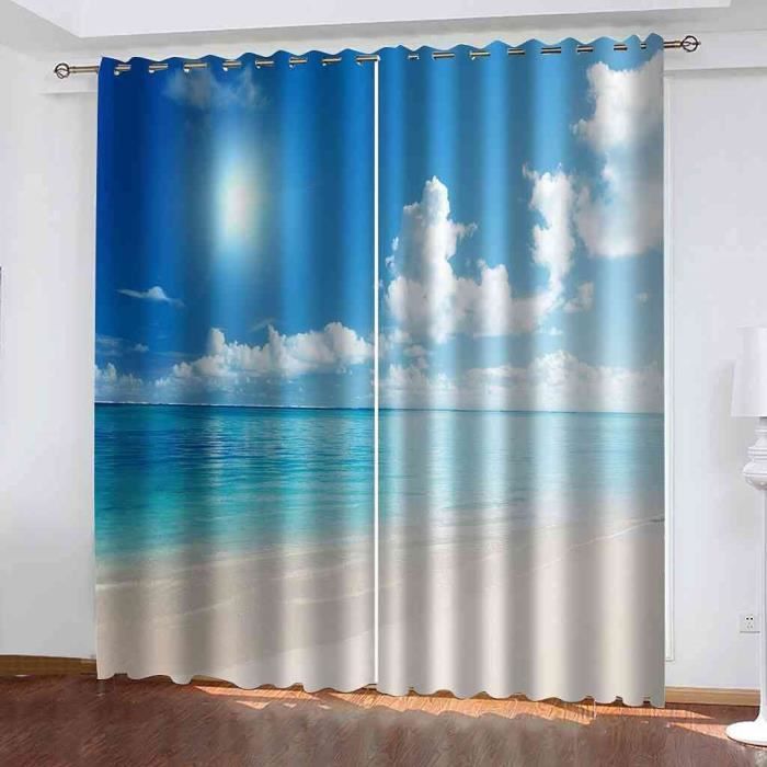 Dwcn Rideau De Séparation Occultant À Œillets - Bleu Foncé - 1 Pièce