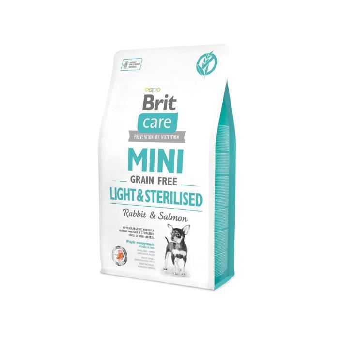 Comparer les prix de Croquettes pour chien Brit Care Mini Grains De Lumière sans stérilisation - Lapin et saumon frais - 2kg