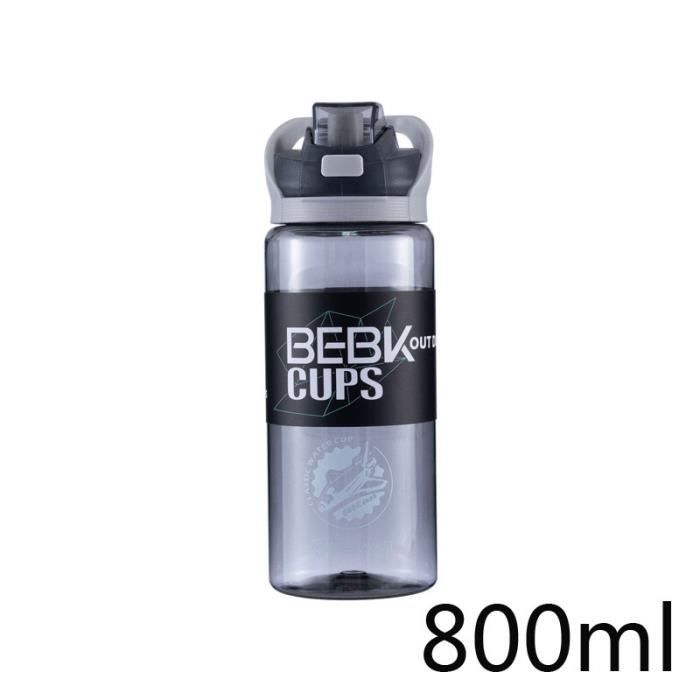 Gourde Sport 1L-Bouteille d'eau + 5 capsules Flavor ,étanche et sans BPA Bouteille d'eau de sport pour le fitness,Rose + Vert - Sport