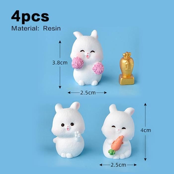 Petites figurines de lapin - Décoration animal en résine,Déco Bureau Lapin,pour Pâques Printemps Maison Jardin Extérieur Intérieur Petites figurines de lapin - Décoration animal en résine,Déco Bureau Lapin,pour Pâques Printemps Maison Jardin Extérieur Intérieur