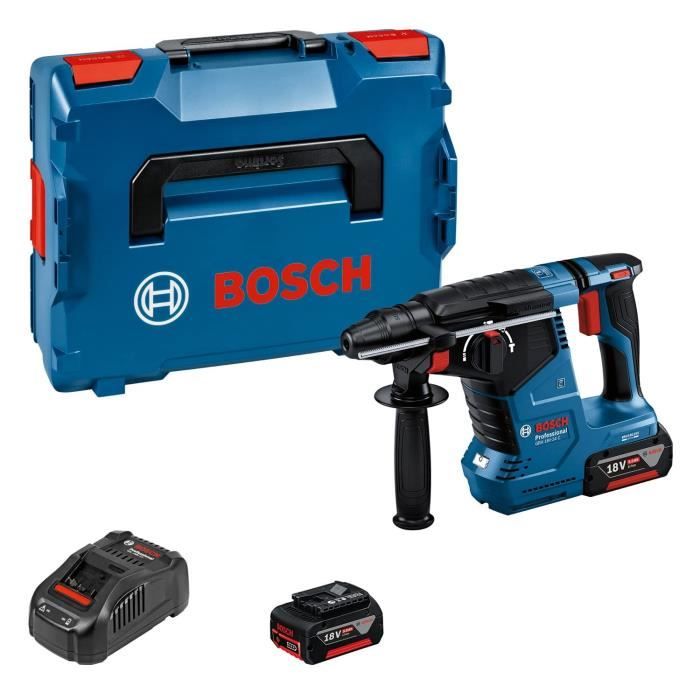 Perforateur SDS-PLUS Bosch Professional GBH 18V-24 C + 2 batteries 5.0Ah + Chargeur GAL 1880 - 06119