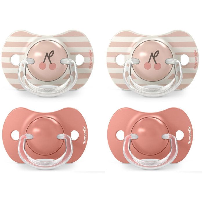 2 Lots de 2 sucettes symétriques - SUAVINEX - Birdies - SX Pro - 18 mois et plus - Rose