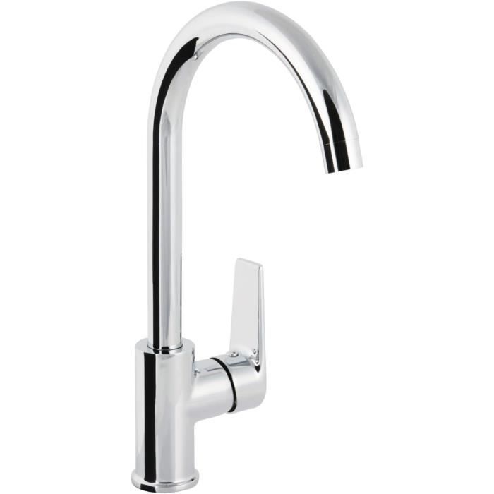 CATA CMA Robinet Monotrou à Bec Haut Hauteur De 38 Cm Cartouche En Céramique Ouverture à Froid Aérateur Anti-calcaire Avec Réducteur De Débit à