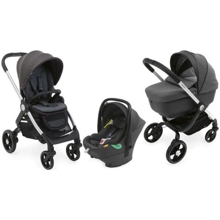 CHICCO - Poussette Trio Alysia i-Size Anthracite