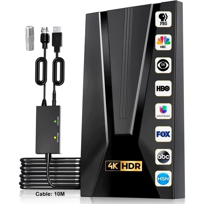 Antenne Numérique 360 Antenne TV Intérieure DVB-T2 - Réception 360° 4K Avec Base Magnétique Antenne DVB-T2 DTMB