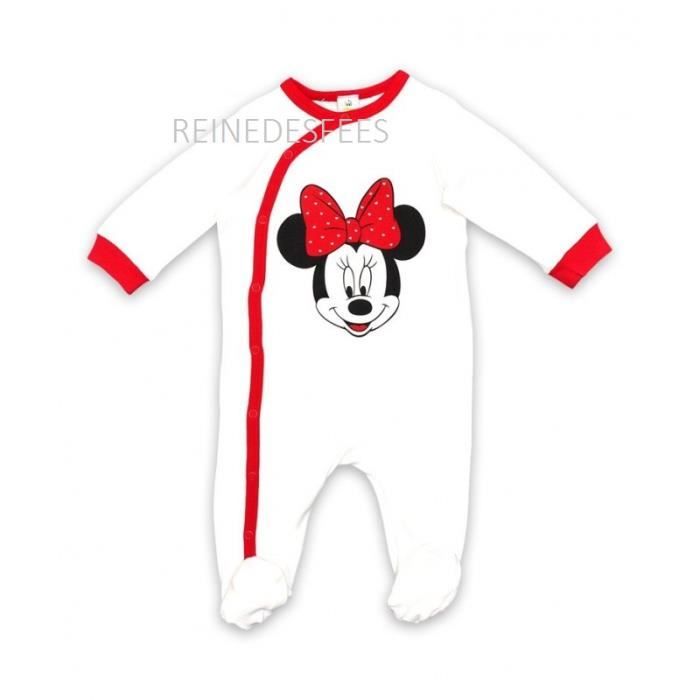 Pyjama Bebe Filles Minnie Mouse 18 Mois 100 Coton Blanc Rouge Grenouillere Disney Baby Idee Cadeau Blanc Blanc Cdiscount Pret A Porter
