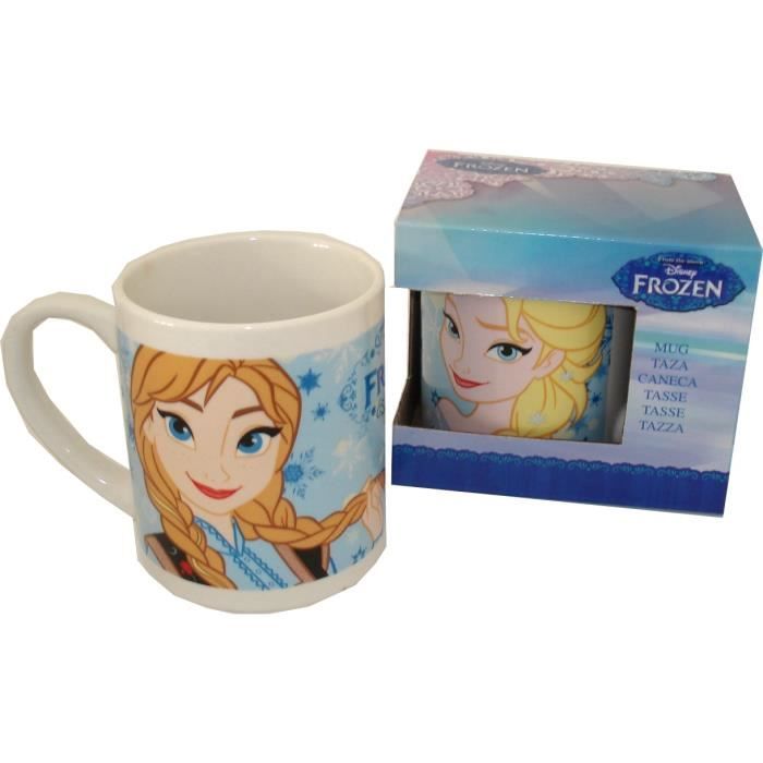 Mug Personnalisé La Reine Des Neiges Avec Elsa Et Anna - Fait Main - Céramique Bleue - Neuf