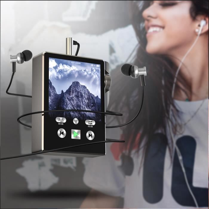 AGPTEK 64Go Lecteur MP3,Lecteur MP3 Bluetooth 5.3,2.8 Pouces Écran Tactile Complet, Haut-Parleur Intégré, Qualité Sonore - TV Son Photo