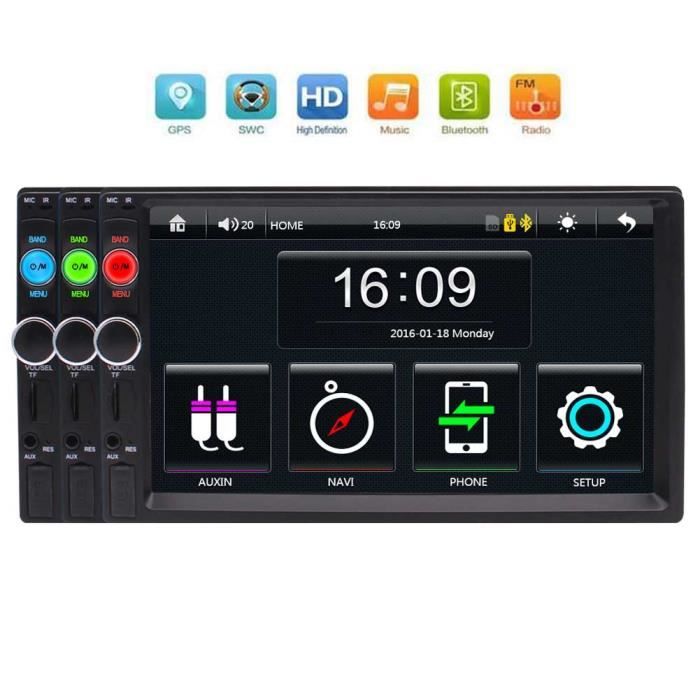 Eincar Bluetooth Car Stereo Double Din Car MP5 Player Support GPS
