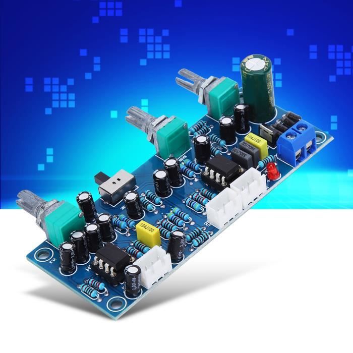 Q-BAIHE Filtre Passe-Bas Préamplificateur AC 12-15V DIY Kit Double Caisson De Basses