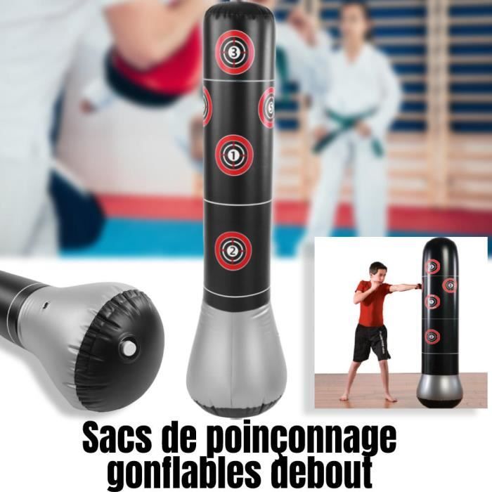 Sac De Boxe Gonflable Sac De Frappe Sur Pied Pour Enfant Fitness De Boxe Autoportant Tumbler Sac