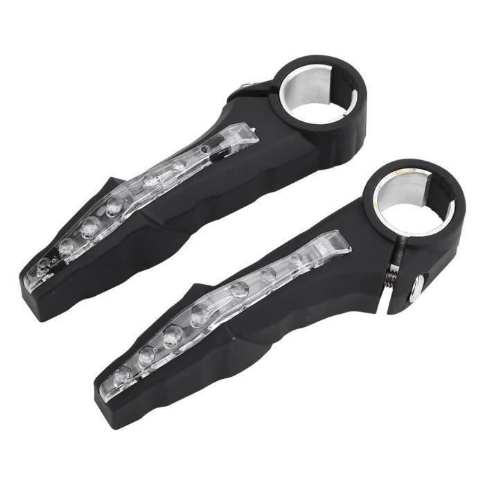 ISpchen 2x Feux De Guidon LED – Clignotants Rouge/bleu, étanches, Pour Guidon 22 Mm