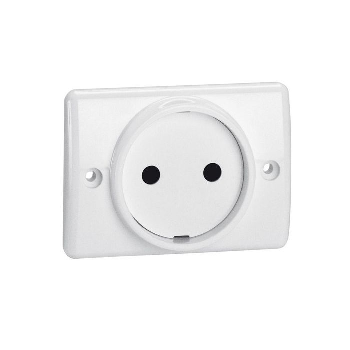 Prise de courant encastrable - LEGRAND - 0 508 06 - 1P+N 16A 250V - sans terre - IP20