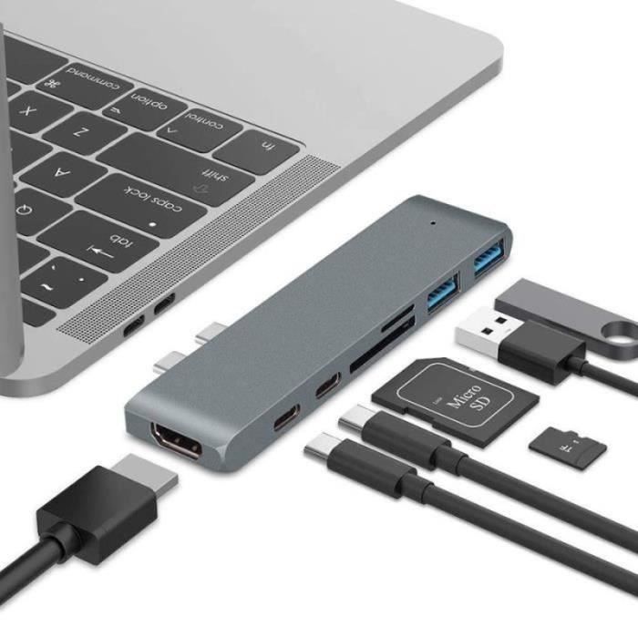 HUB USB Tipo C Para 3 USB 3.0 + Leitor de Cartão HC-1 - loja