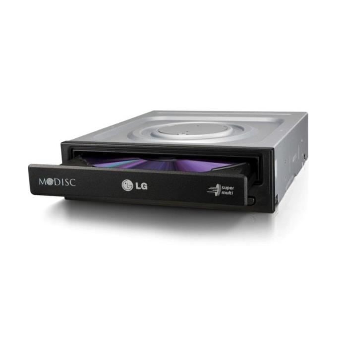 LG GH24NSD1 Super Lecteur de disque DVD±RW ±R DL /DVD RAM 24x24x5x Serial ATA interne 5. - vue 2