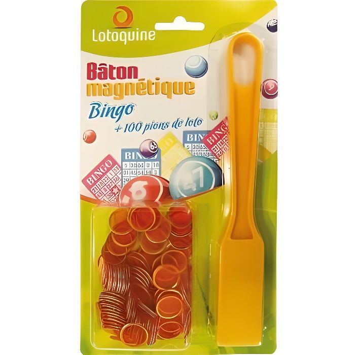 Loto Boite magnetique avec baton ramasse 100 pions de marquage Kit 3 en 1  Bingo Jaune Orange Set accessoires carte - Cdiscount Jeux - Jouets
