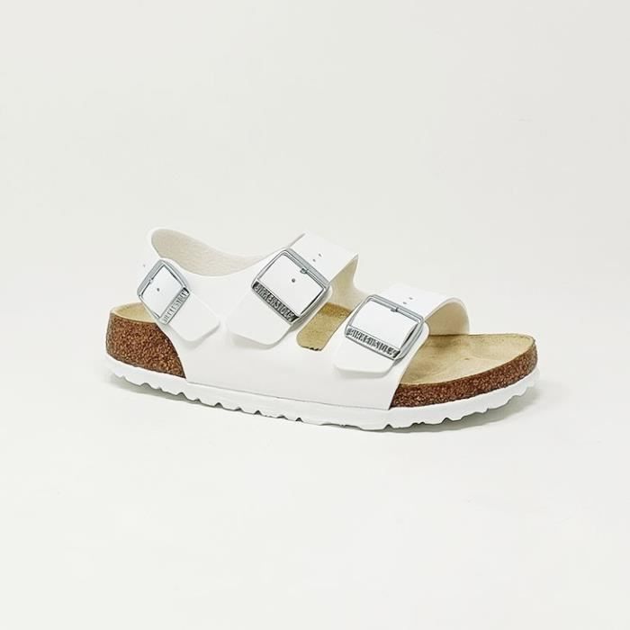 Sandales Birkenstock Milano BF pour femme Blanc Blanc Cdiscount Chaussures