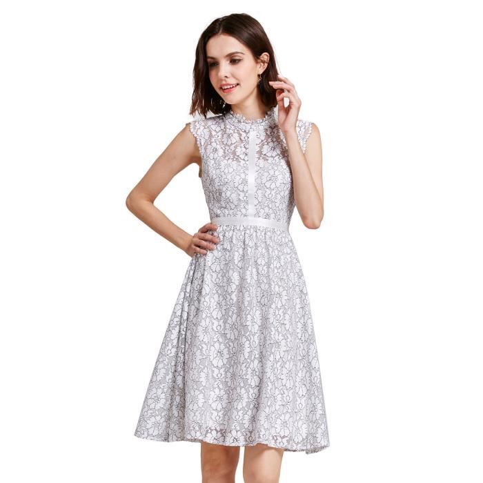 robe blanche courte fluide