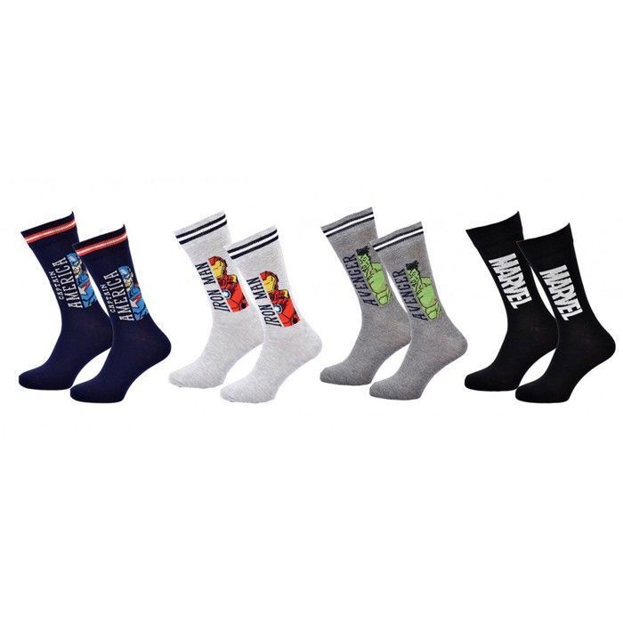 Marvel Chaussettes Homme Mi-Mollet, Coffret 5 Paires de