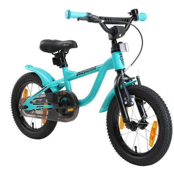 LÖWENRAD | Vélo pour enfants avec freins | 14, 16 ou 18 pouces | pour garçons et filles de 3,4,5 ans | Turquoise