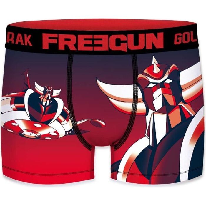 Boxer Homme FREEGUN GOLDORAK Grendizer Noir Microfibre Ceinture elastique brodee Noir Cdiscount Pret a Porter