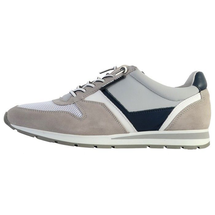 Redskins Basket cuir redskins Smith - Gris Marine