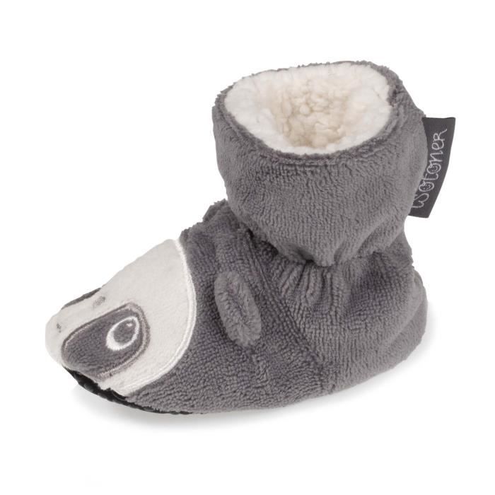 Isotoner Chaussons Gris Mixte Bebe Gris Cdiscount Chaussures