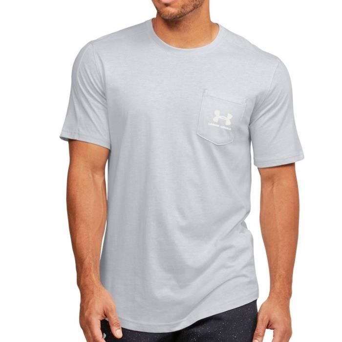 T-shirt Gris Clair Homme Under Armour Sportstyle SS Grey - Cdiscount  Prêt-à-Porter