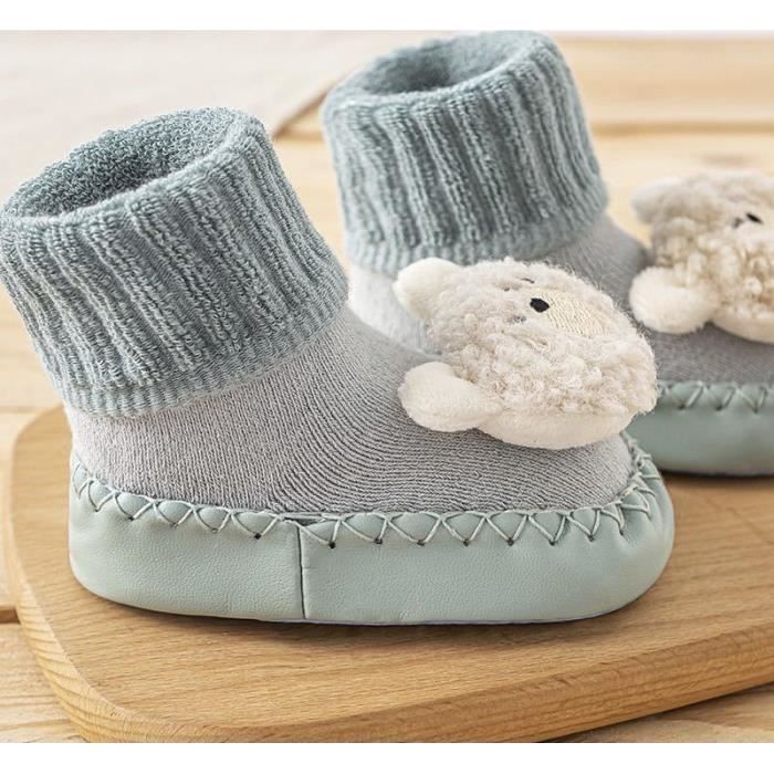 Paires De Chaussons Vert Bebe Antiderapantes 18 24 Mois Vert Cdiscount Chaussures