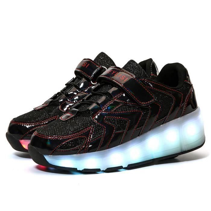 Basket Enfants LED Roller skateshoes USB Charge Sneaker avec Une Roue