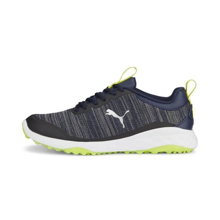 Chaussures de golf de golf Puma Fusion Pro - puma navy/puma silver/lime smash - 43
