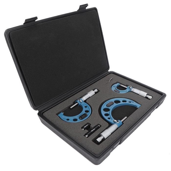 Micromètre Extérieur Haute Précision 0-75 Mm - Outil De Mesure Fileté Professionnel Pour Mécanique Et Bricolage