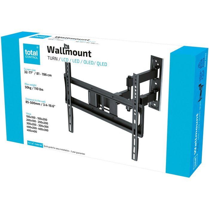 Support TV Total Control 32 77 Orientable 180° VESA 400 max