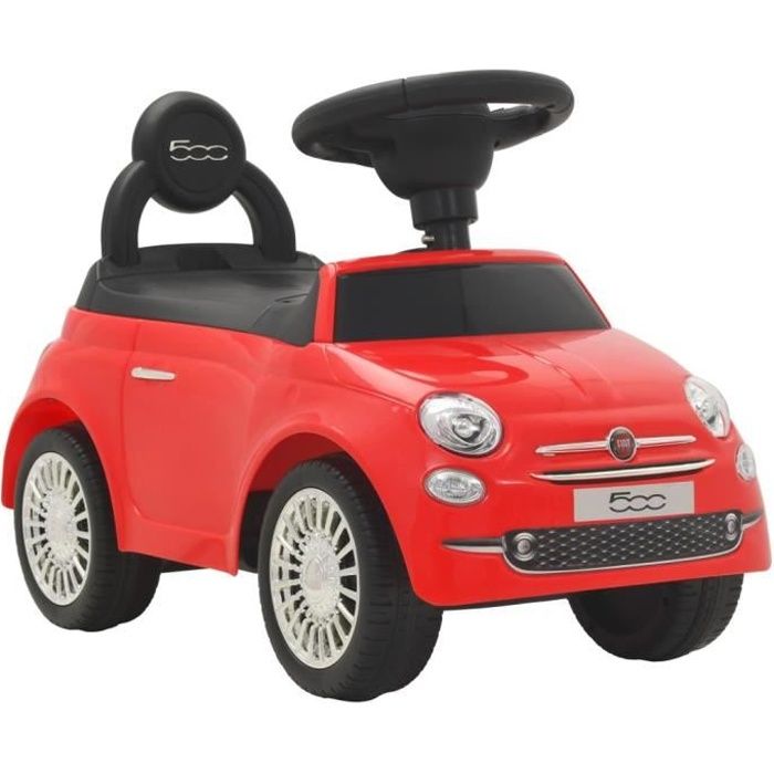 Voiture à chevaucher bébé-enfant Dès 12 mois Fiat 500 Rouge