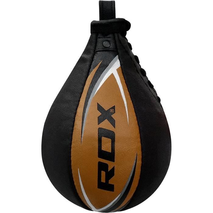 RDX Double End Vitesse Ball Vachette Bag Corde Attache Poire de Vitesse Boxe Frappe Entrainement MMA Speed Ball Muay Thai