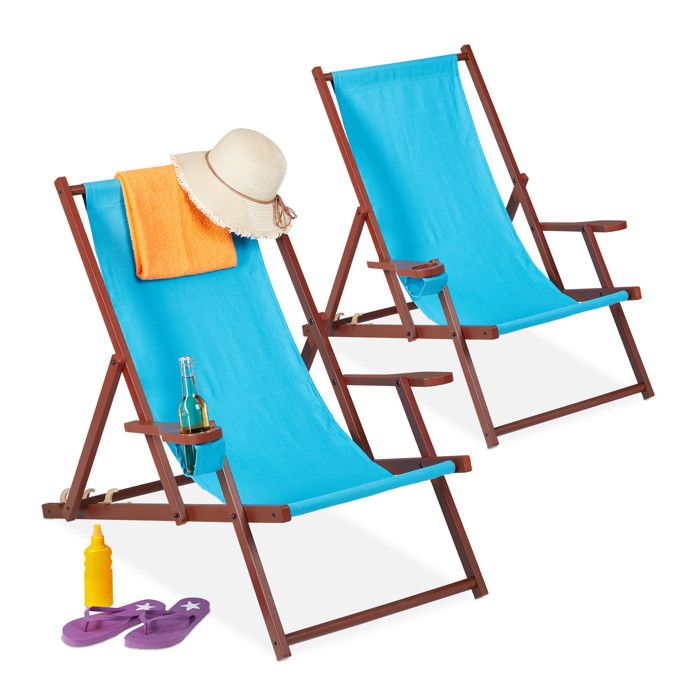 VINGVO Chaise Longue Plage Pliable avec Dossier Réglable pour Adultes