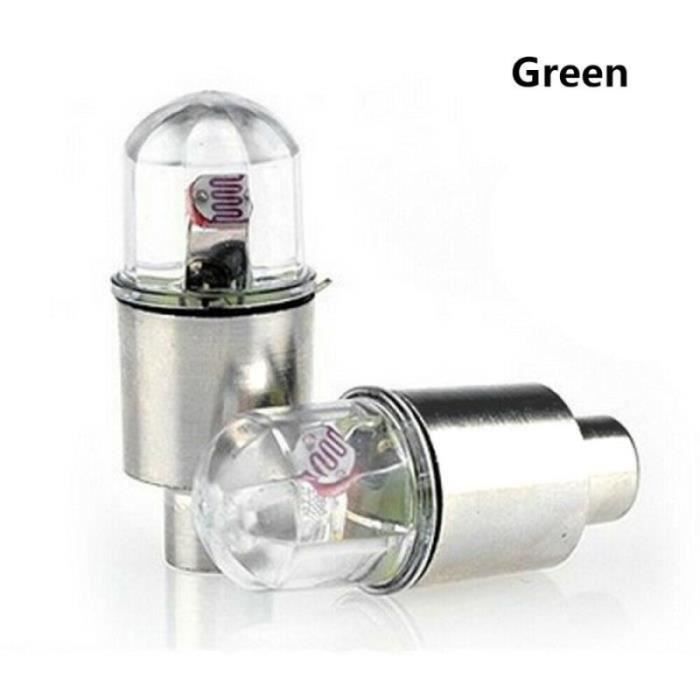 Lot De 4 Capsules LED Clignotantes Pour Valve De Pneu - S'allument Au Mouvement Pour Vélo, Voiture, Moto - Sécurité Et Décoration