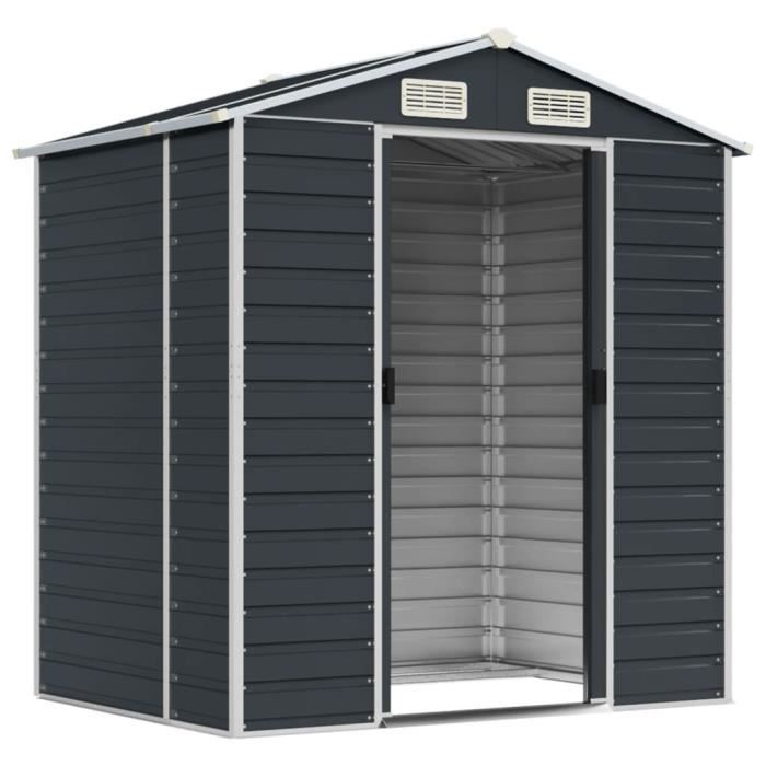 Abri de jardin - SALALIS - DP3291 - Acier galvanisé - 191x130x198 cm - Portail 80x170 cm