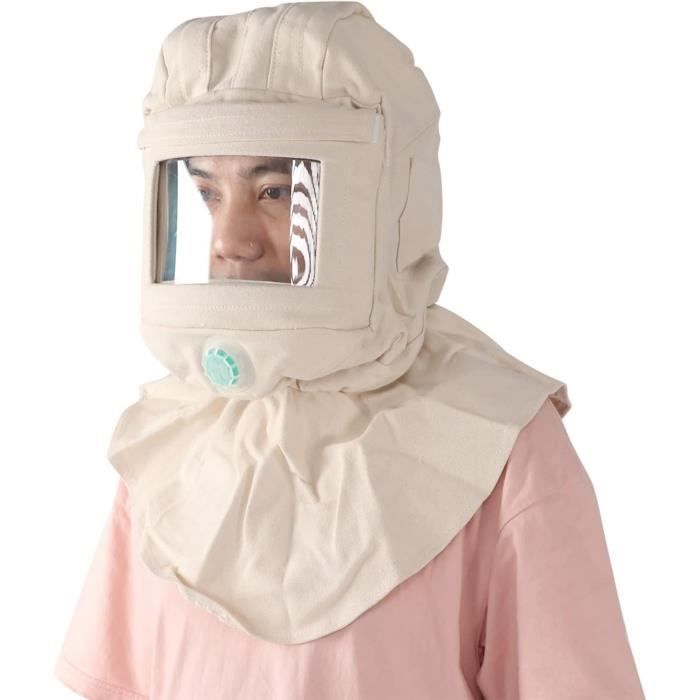 Cagoule De Sablage En Toile De Travail - Équipement De Protection, Taille 47,5 X 42 Cm, Vert