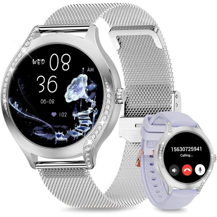 Montre Connectée Femme Iaret - Appels Bluetooth, écran 1.85", 100+ Sports, Suivi Santé, Cycle Menstruel, Or Rose - 8